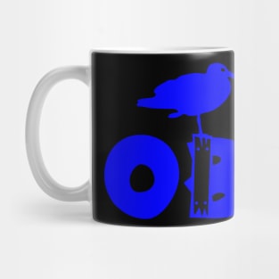 Ocean Beach Stumpy Blue Mug